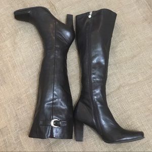 Etienne Aigner Dark Brown Vegan Boots Sz 8.5M